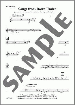 Songs from Down Under-Clarinet 3(David Bobrowitz) 楽譜 その他 ダウンロード