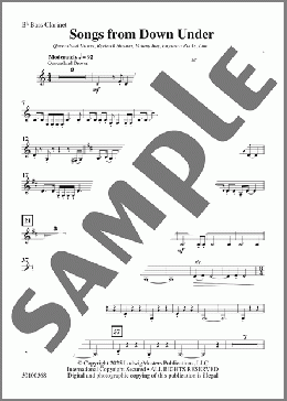 Songs from Down Under-Bass Clarinet(David Bobrowitz) 楽譜 その他 ダウンロード