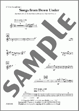 Songs from Down Under-Alto Saxophone 1(David Bobrowitz) 楽譜 その他 ダウンロード