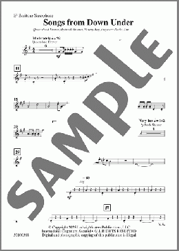 Songs from Down Under-Baritone Saxophone(David Bobrowitz) 楽譜 その他 ダウンロード