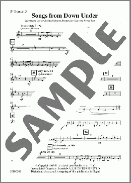 Songs from Down Under-Trumpet 3(David Bobrowitz) 楽譜 その他 ダウンロード