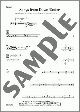 Songs from Down Under-Timpani(David Bobrowitz) 楽譜 その他 ダウンロード