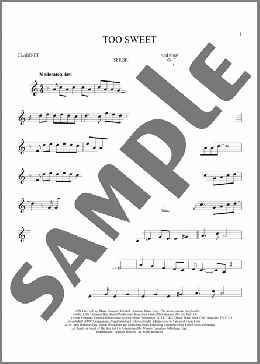 Too Sweet(Hozier) 楽譜 クラリネット ダウンロード