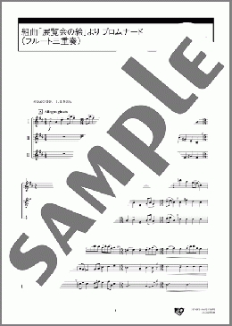 組曲「展覧会の絵」より プロムナード(フルート二/三重奏)(M.Musorgsky) 楽譜 アンサンブル（フルスコア） 初～中級 ダウンロード 定額サブスク