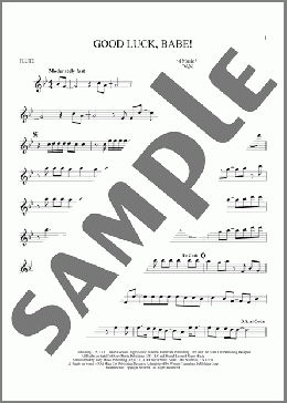 Good Luck, Babe!(Chappell Roan) 楽譜 フルート ダウンロード