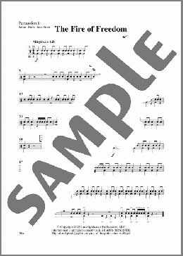 The Fire of Freedom-Percussion 1(Aric Branchfield) 楽譜 その他 ダウンロード