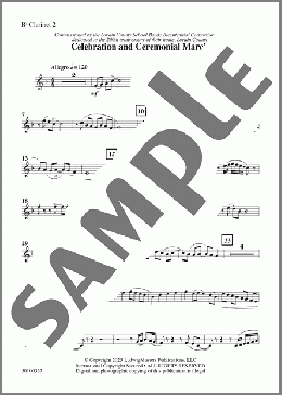 Celebration and Ceremonial March-Clarinet 2(Clarence E. Barber) 楽譜 その他 ダウンロード