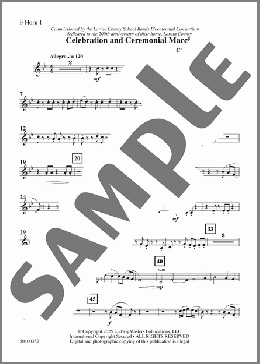 Celebration and Ceremonial March-Horn 1(Clarence E. Barber) 楽譜 その他 ダウンロード
