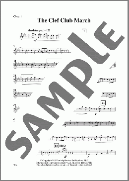 The Clef Club March (arr. Luci Disano)-Oboe 1(James Reese Europe) 楽譜 その他 ダウンロード