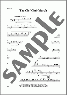 The Clef Club March (arr. Luci Disano)-Bassoon 1(James Reese Europe) 楽譜 その他 ダウンロード