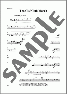 The Clef Club March (arr. Luci Disano)-Bassoon 2(James Reese Europe) 楽譜 その他 ダウンロード