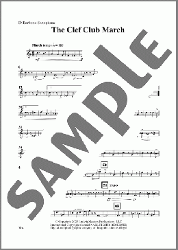 The Clef Club March (arr. Luci Disano)-Baritone Saxophone(James Reese Europe) 楽譜 その他 ダウンロード