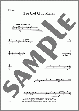 The Clef Club March (arr. Luci Disano)-Cornet 1(James Reese Europe) 楽譜 その他 ダウンロード
