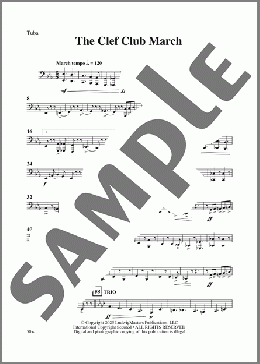 The Clef Club March (arr. Luci Disano)-Tuba(James Reese Europe) 楽譜 その他 ダウンロード