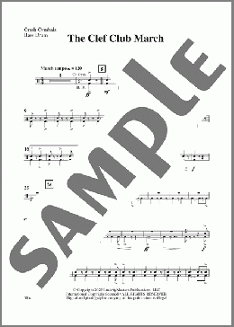 The Clef Club March (arr. Luci Disano)-Crash Cymbals & Bass Drum(James Reese Europe) 楽譜 その他 ダウンロード