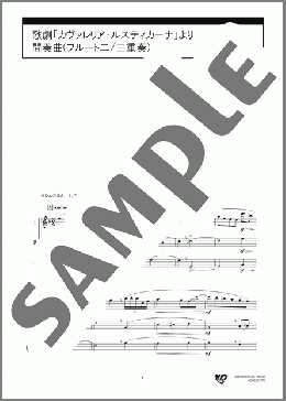 歌劇「カヴァレリア・ルスティカーナ」より間奏曲(フルート二/三重奏)(P.Mascagni) 楽譜 アンサンブル（フルスコア） 初～中級 ダウンロード 定額サブスク