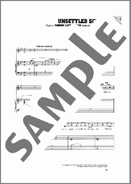 Unsettled Scores (from Whistle Down The Wind)(Andrew Lloyd Webber) 楽譜 ピアノ & ボーカル ダウンロード