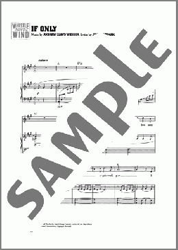 If Only (from Whistle Down The Wind)(Andrew Lloyd Webber) 楽譜 ピアノ & ボーカル ダウンロード