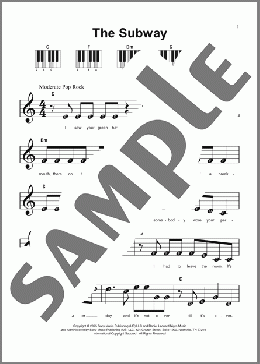 The Subway(Chappell Roan) 楽譜 ピアノ（ソロ） ダウンロード