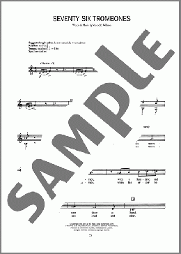 Seventy Six Trombones (from The Music Man)(Meredith Willson) 楽譜 その他 ダウンロード
