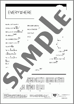 EVERYWHERE(INABA/SALAS) 楽譜 ギター（コード） ダウンロード
