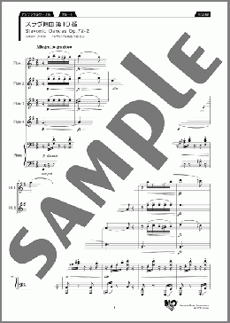スラヴ舞曲第10番 スコア(Antonin Dvorak) 楽譜 アンサンブル（フルスコア） 初～中級 ダウンロード