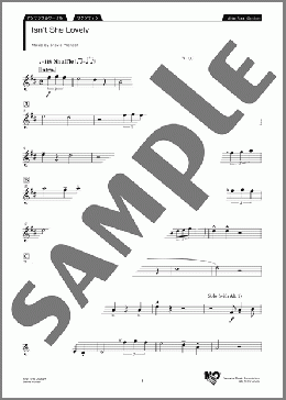 Isn't She Lovely Alto Sax.Option(Stevie Wonder) 楽譜 アンサンブル（パート） 初～中級 ダウンロード