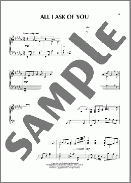 All I Ask Of You (from The Phantom Of The Opera)(Andrew Lloyd Webber) 楽譜 ピアノ（ソロ） ダウンロード