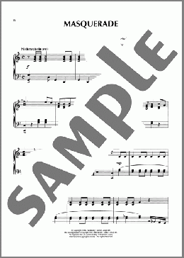Masquerade (from The Phantom Of The Opera)(Andrew Lloyd Webber) 楽譜 ピアノ（ソロ） ダウンロード