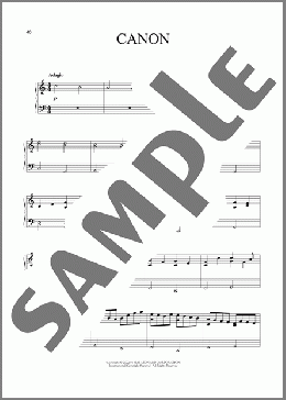 Canon In D(Johann Pachelbel) 楽譜 ピアノ（ソロ） ダウンロード