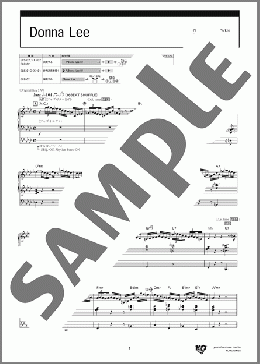 Donna Lee(Charlie Parker) 楽譜 エレクトーン（ソロ） 5～4級 ダウンロード 定額サブスク