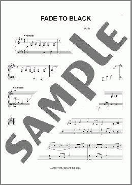 Fade To Black(Metallica) 楽譜 ピアノ(ソロ) ダウンロード