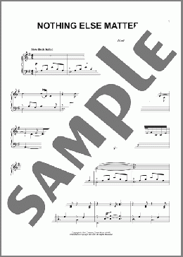 Nothing Else Matters(Metallica) 楽譜 ピアノ(ソロ) ダウンロード