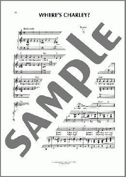 Where's Charley?(Frank Loesser) 楽譜 ピアノ & ボーカル ダウンロード