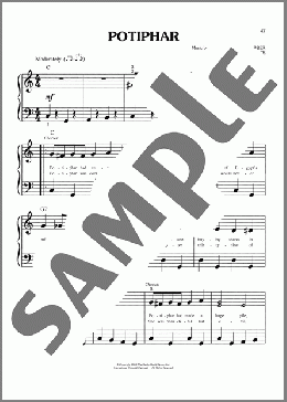 Potiphar (from Joseph and the Amazing Technicolor Dreamcoat)(Tim Rice/Andrew Lloyd Webber) 楽譜 ピアノ(ソロ) ダウンロード