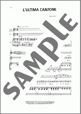 L'Ultima Canzone(Andrea Bocelli) 楽譜 ピアノ & ボーカル & ギター ダウンロード