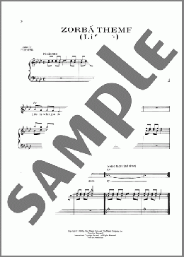 Zorba Theme (Life Is) (from Zorba)(Fred Ebb/John Kander/Kander & Ebb) 楽譜 ピアノ & ボーカル ダウンロード