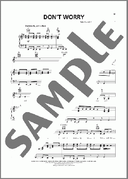 Don't Worry(Rebecca St. James) 楽譜 ピアノ & ボーカル & ギター ダウンロード