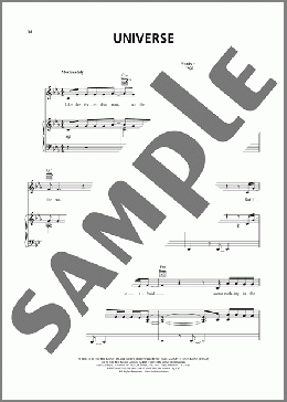 Universe(Rebecca St. James) 楽譜 ピアノ & ボーカル & ギター ダウンロード
