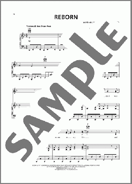Reborn(Rebecca St. James) 楽譜 ピアノ & ボーカル & ギター ダウンロード
