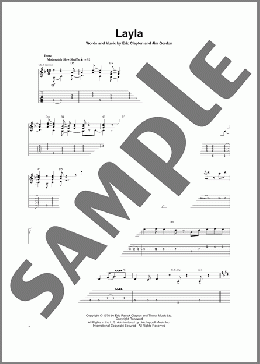 Layla(Eric Clapton/Derek And The Dominos) 楽譜 ギター(ソロ) ダウンロード