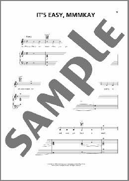 It's Easy, Mmmkay (from South Park)(Trey Parker) 楽譜 ピアノ & ボーカル & ギター ダウンロード