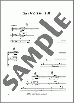 San Andreas Fault(Natalie Merchant) 楽譜 ピアノ & ボーカル & ギター ダウンロード