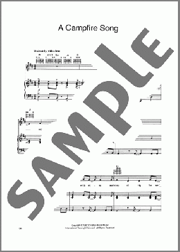 A Campfire Song(10,000 Maniacs) 楽譜 ピアノ & ボーカル & ギター ダウンロード
