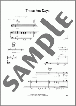 These Are Days(10,000 Maniacs) 楽譜 ピアノ & ボーカル & ギター ダウンロード