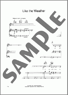 Like The Weather(10,000 Maniacs) 楽譜 ピアノ & ボーカル & ギター ダウンロード