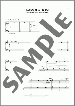 Immolation (With Our Lives, We Give Life) (from Schindler's List)(John Williams) 楽譜 ピアノ(ソロ) ダウンロード