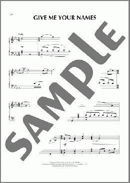 Give Me Your Names (from Schindler's List)(John Williams) 楽譜 ピアノ(ソロ) ダウンロード