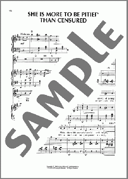She Is More To Be Pitied Than Censured(William B. Gray) 楽譜 ピアノ & ボーカル & ギター ダウンロード