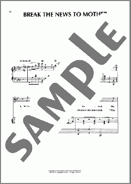 Break The News To Mother(Charles K. Harris) 楽譜 ピアノ & ボーカル & ギター ダウンロード